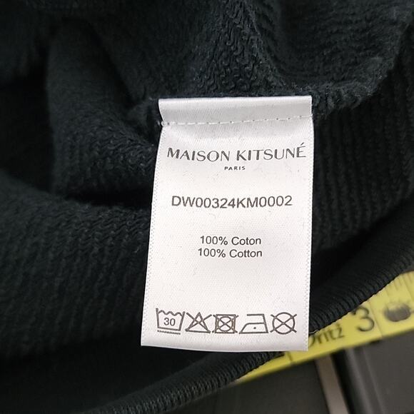 Maison Kitsune Women's Black Kool Fox Pullover Sweatshirt Small | FLAW - Picture 9 of 12
